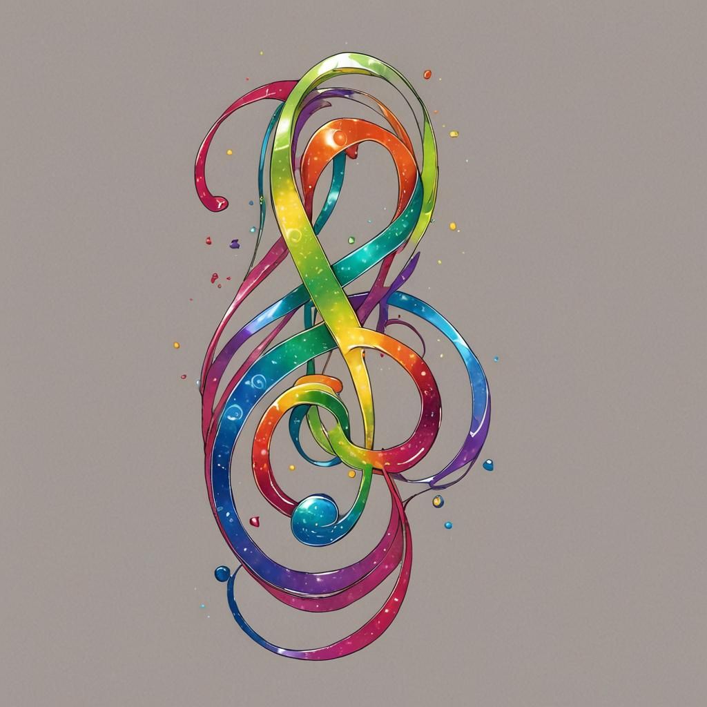 rainbow treble clef