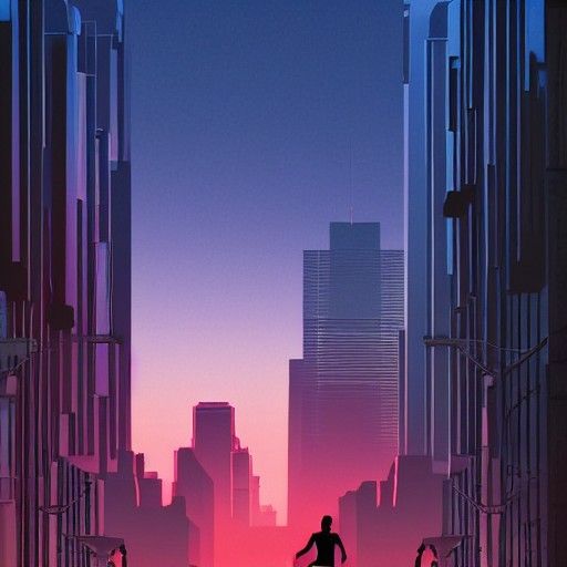 neon shadow people