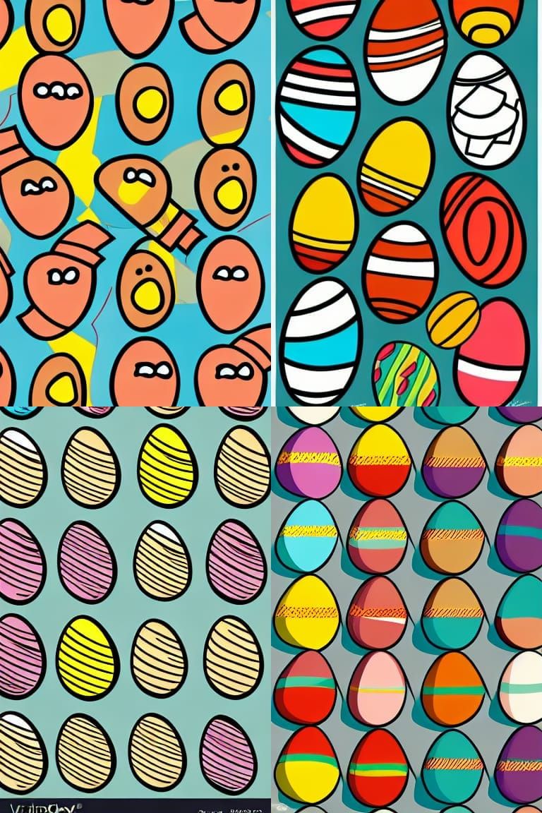 Pop art style cartoon style eggs and bacon