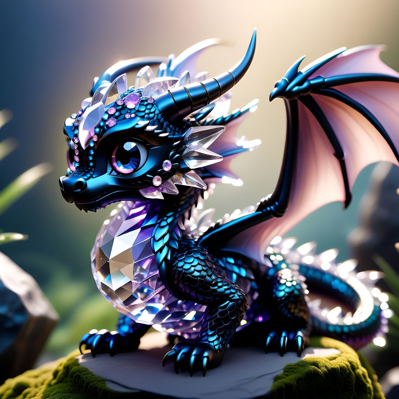 crystal dragon  by @Chirminth