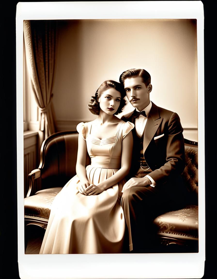 Polaroid of my parents in 1923  by @Floater