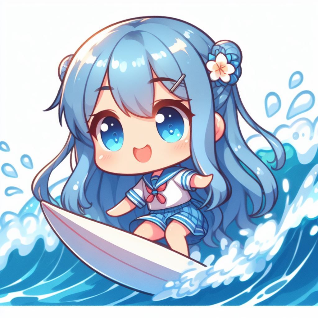 Cute Todoke surfing