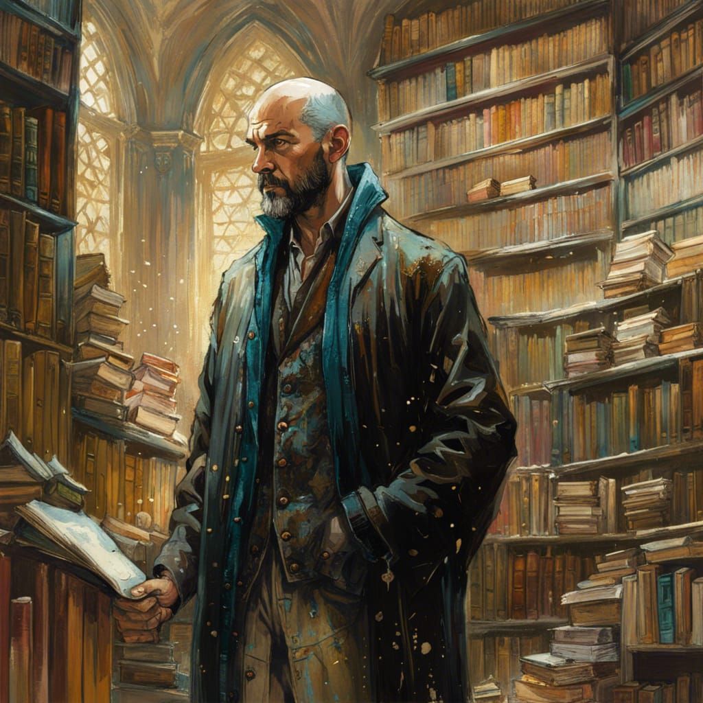 A Wizard in his Library