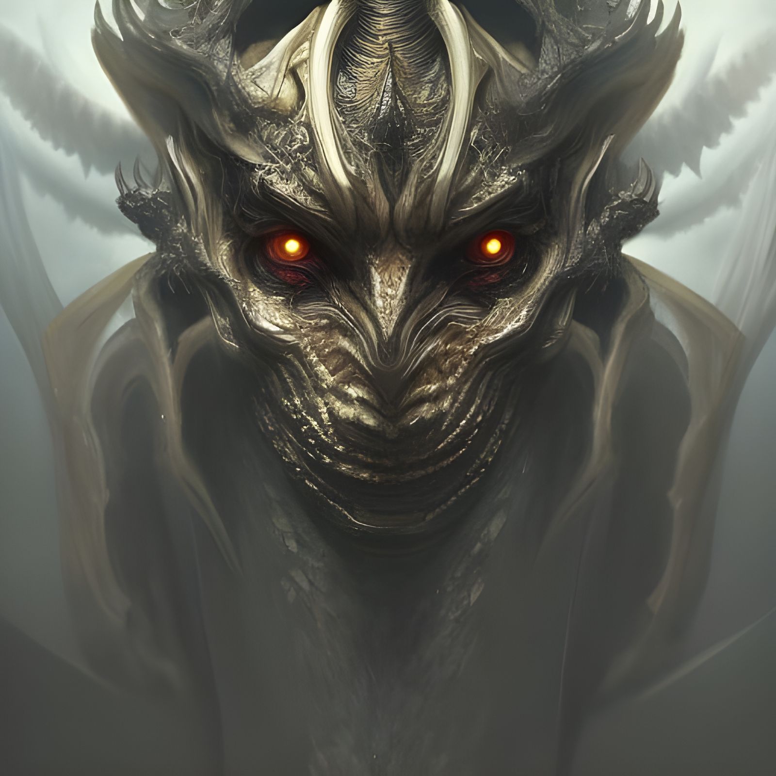 Demon with dragon armour - AI Generated Artwork - NightCafe Creator