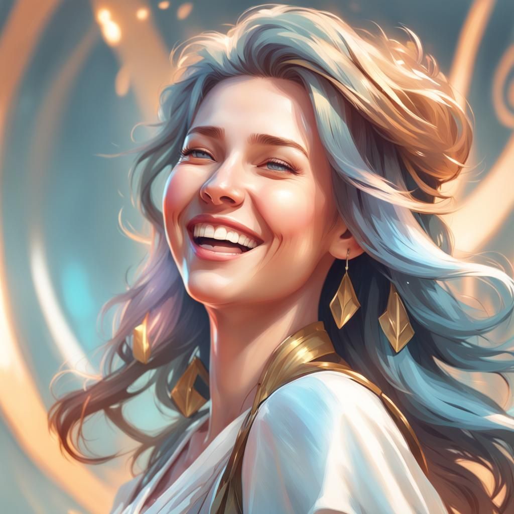 laughing lady  by @Anonymous