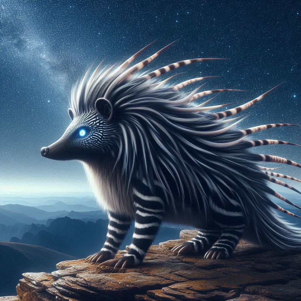 Hybrid Animals Hedgehog-zebra