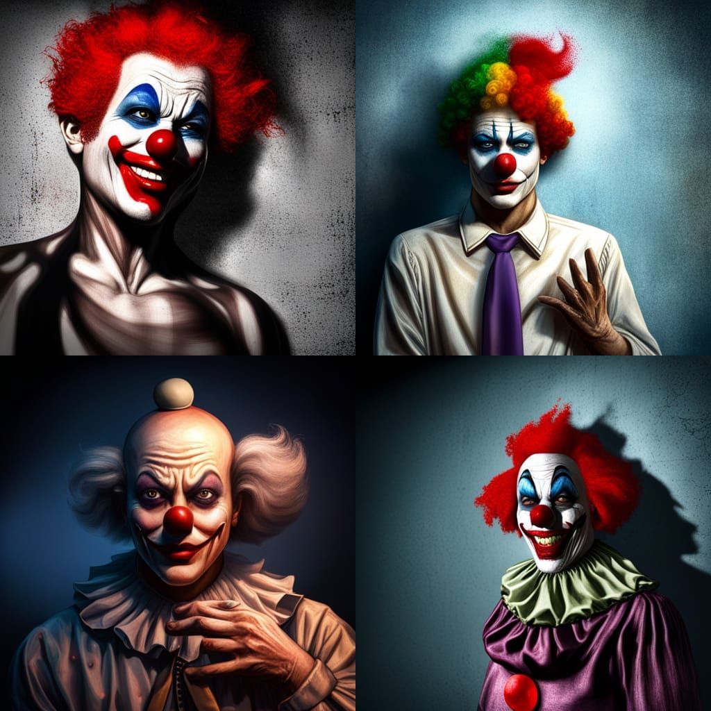 Psycho Clowns - AI Generated Artwork - NightCafe Creator