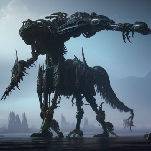 Ancient giant mech - AI Generated Artwork - NightCafe Creator