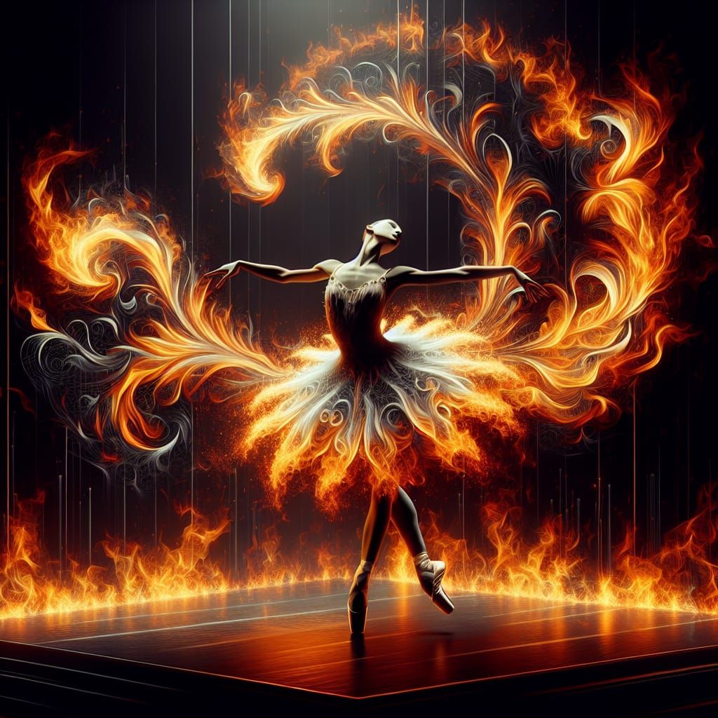 Full-Body Portrait of 🔥Ballerina's Fire 🔥  by @3moons