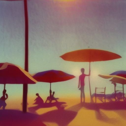 Bright hot summer day.