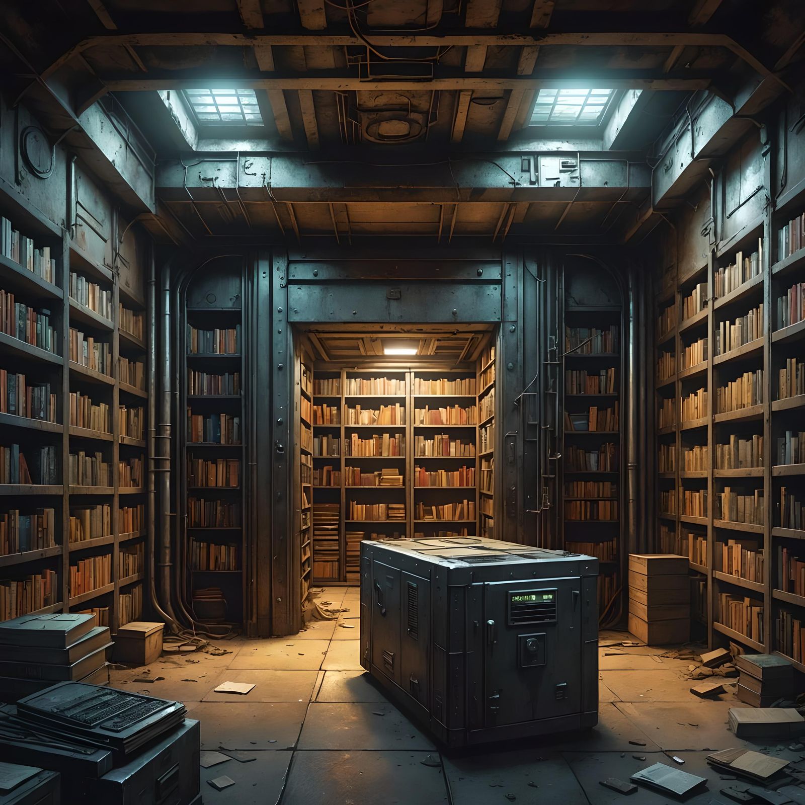Ancient vault preserving info about past civilization   by @ShclasH