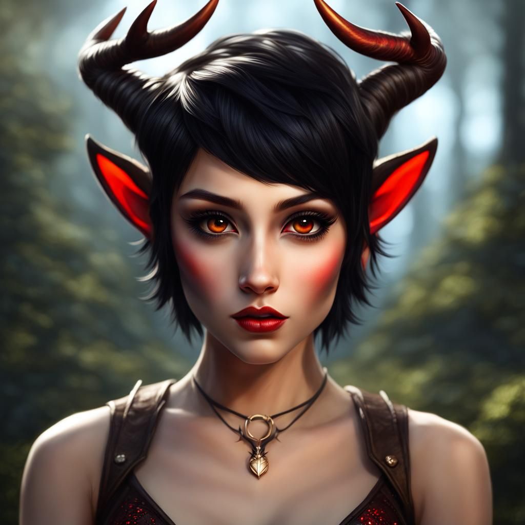 Woman with Antlers  by @Antinomy