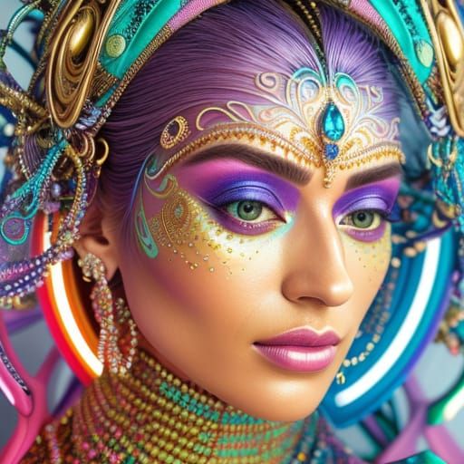 Bubbles g abstract vector fractal, wave function, Zentangle, 3d shading 