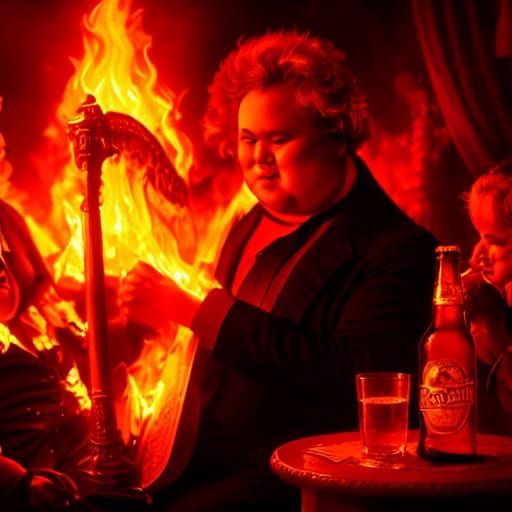 SOme Fat Sumo Ba$tard sets the Teletubby near Beethoven on f...