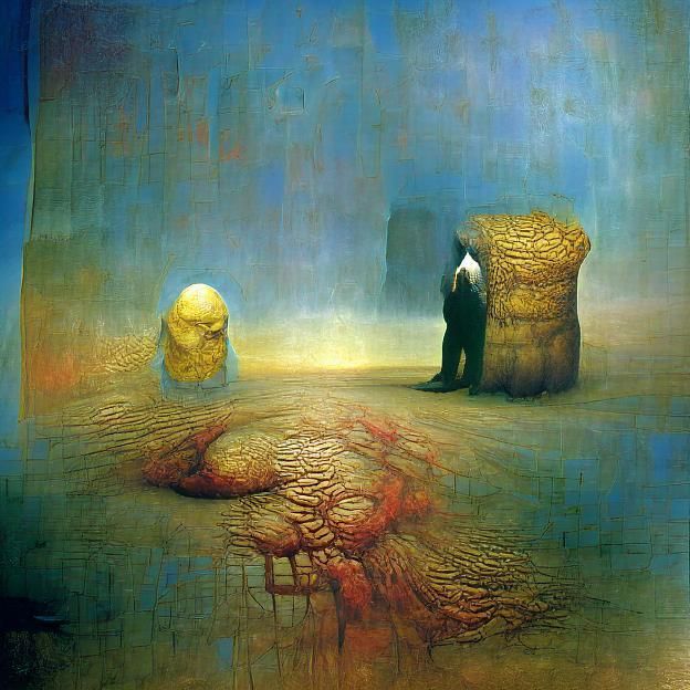 The Trial Zdzislaw Beksinski - AI Generated Artwork - NightCafe Creator