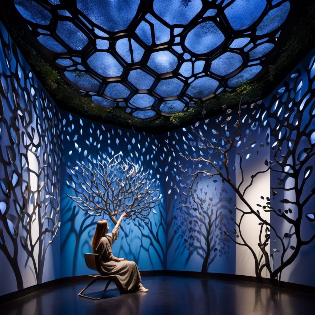 Blue creation projection