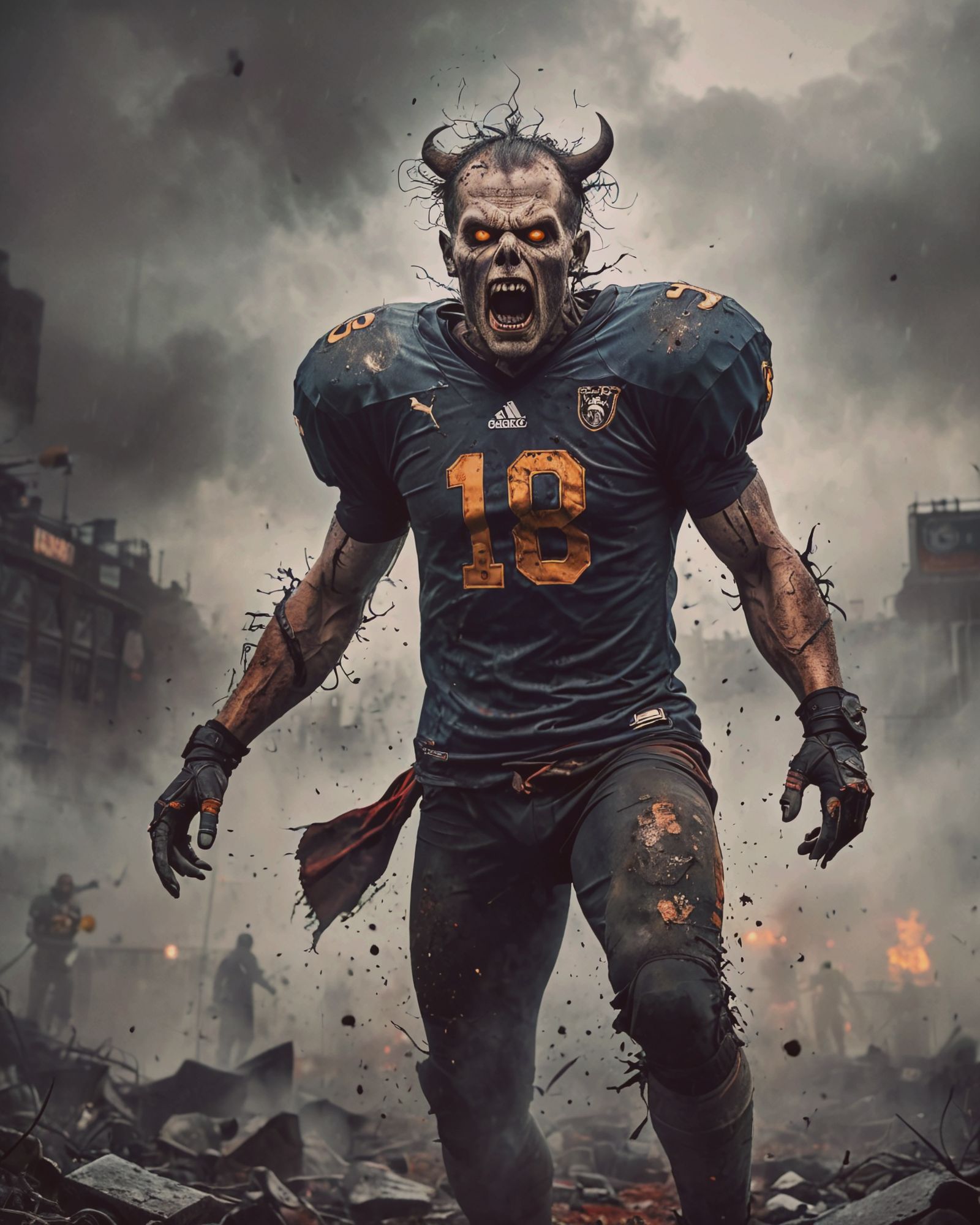 Demon Football Player