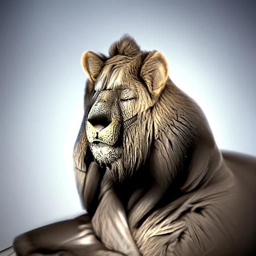 Lion resting