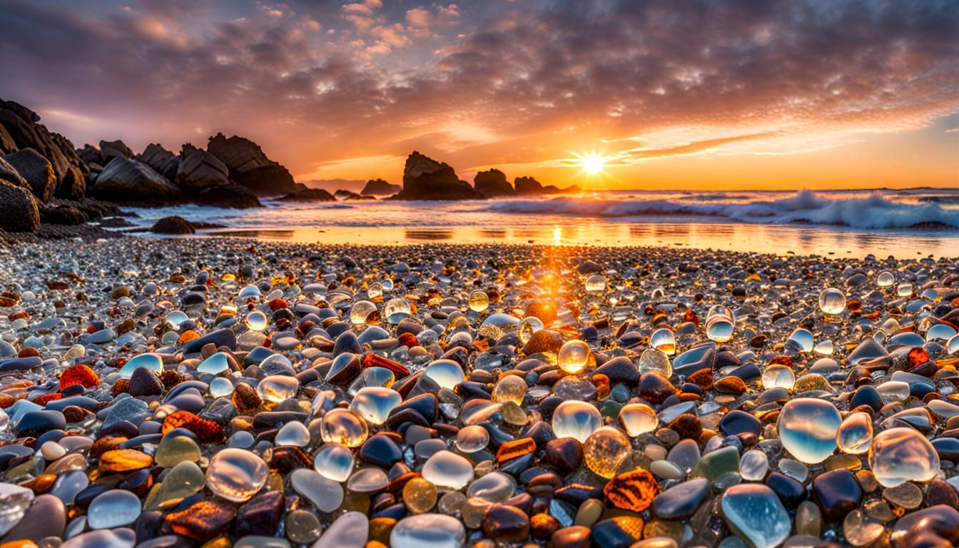 Glass Beach  by @Moonlight