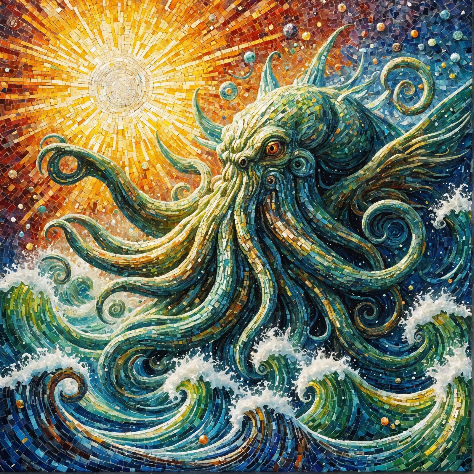 Mosaic Cthulhu  by @SirHeckerich