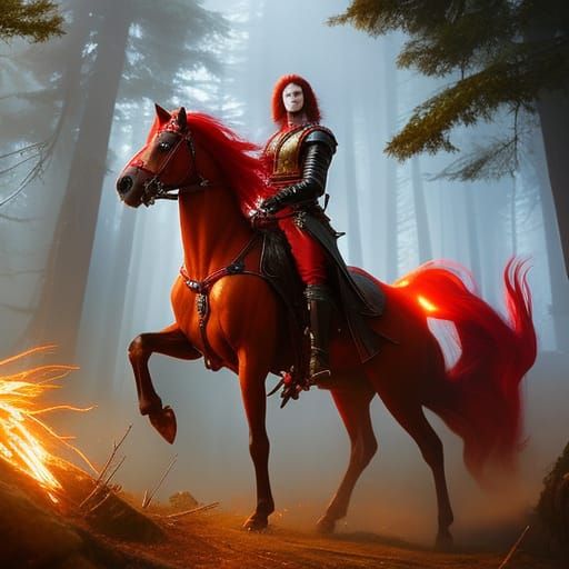 The Red Rider - AI Generated Artwork - NightCafe Creator