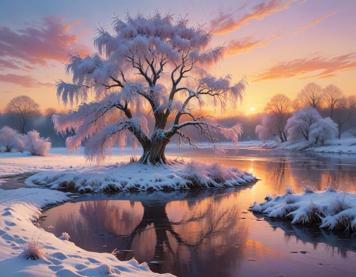 First frosts of a winter morning ...