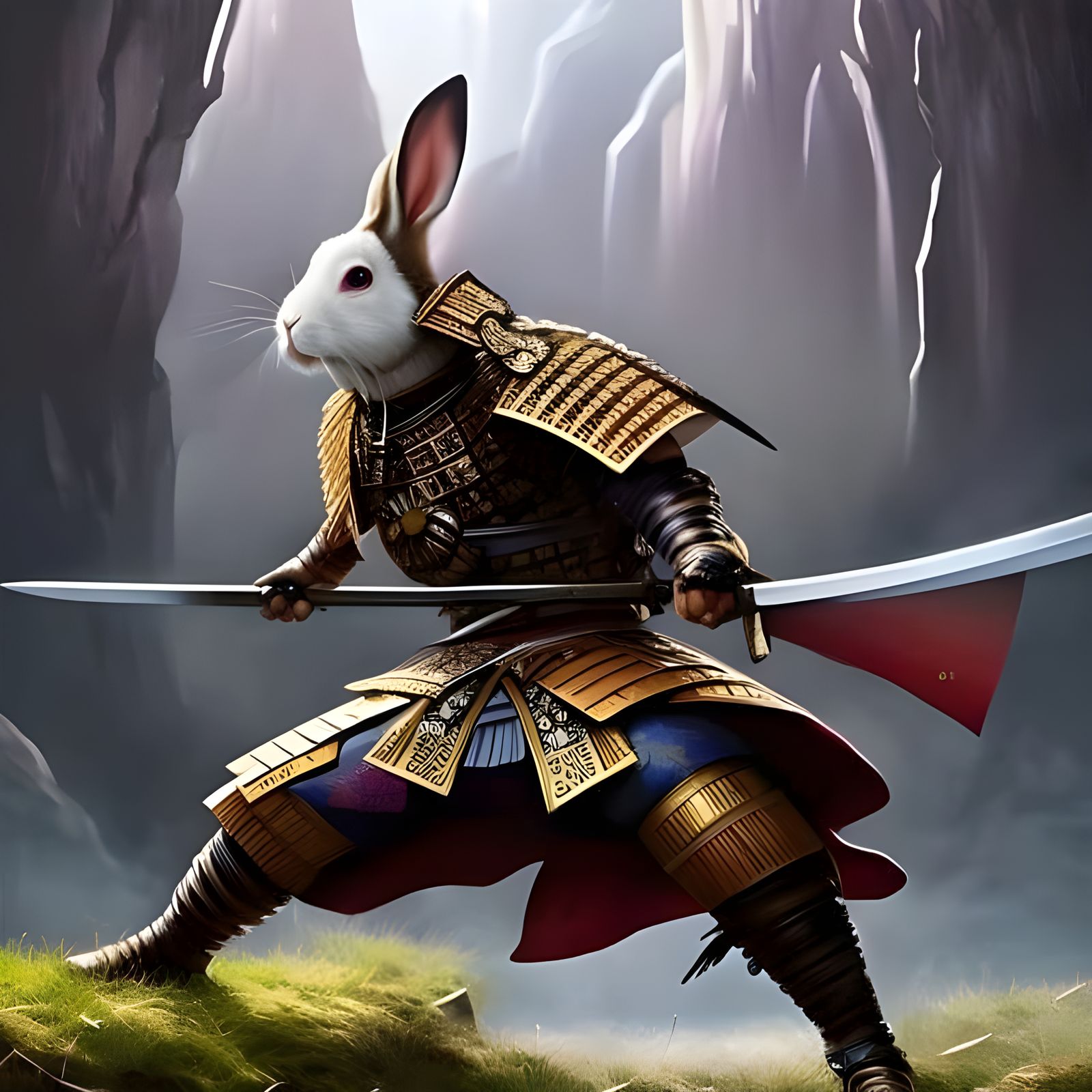 Samurai rabbit - AI Generated Artwork - NightCafe Creator