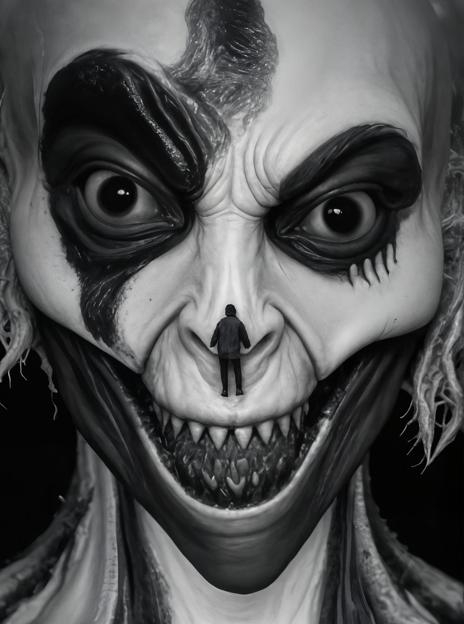 Terrified human Man randomly meeting his gargantuan lovercra...