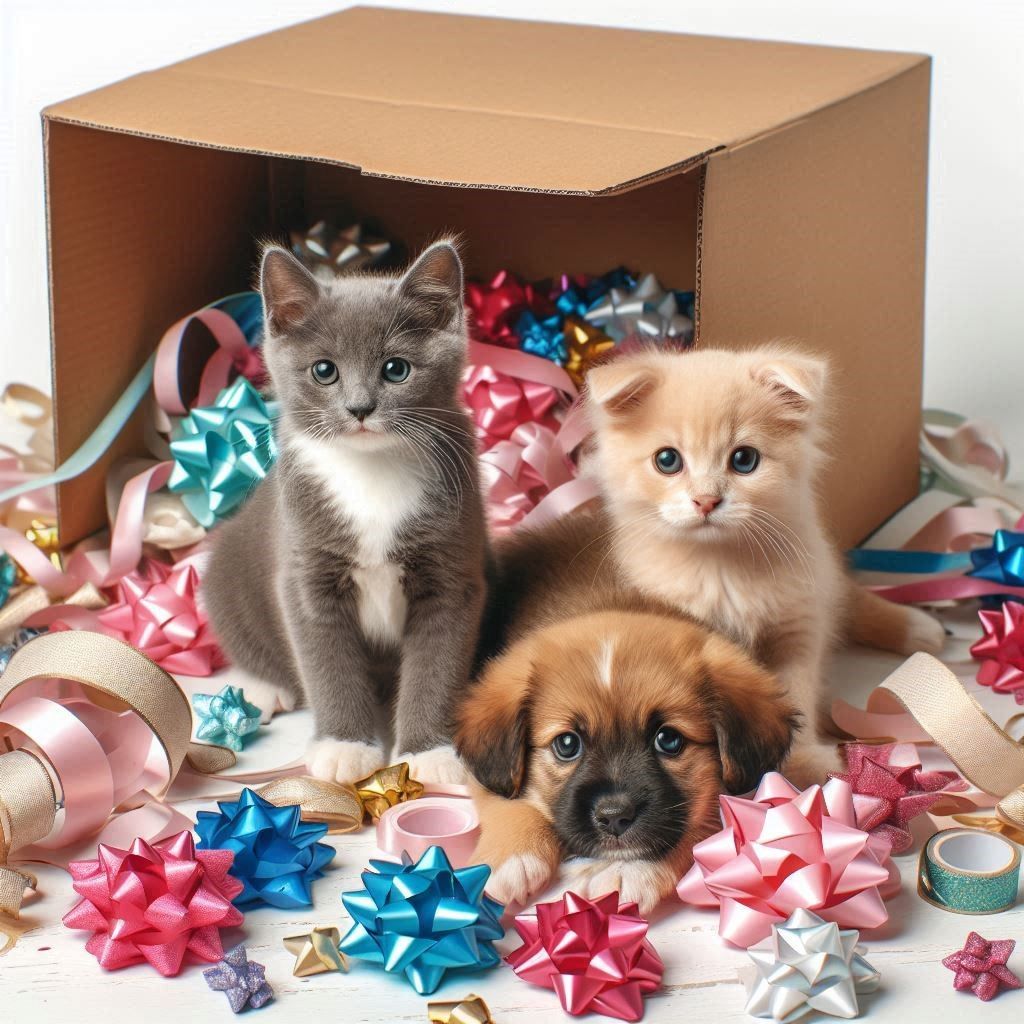 Results of the "tank" attack on the box of bows and ribbons 😸