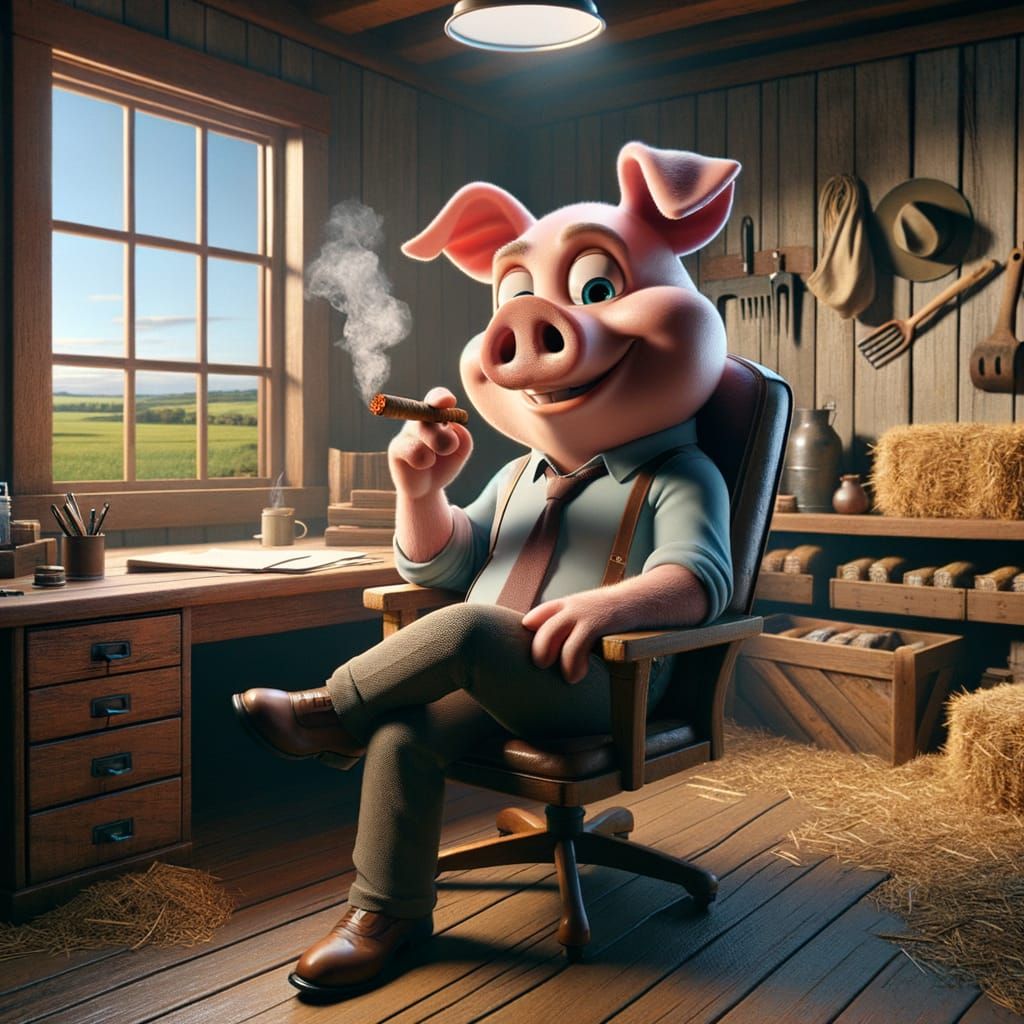 Pig with a Cig