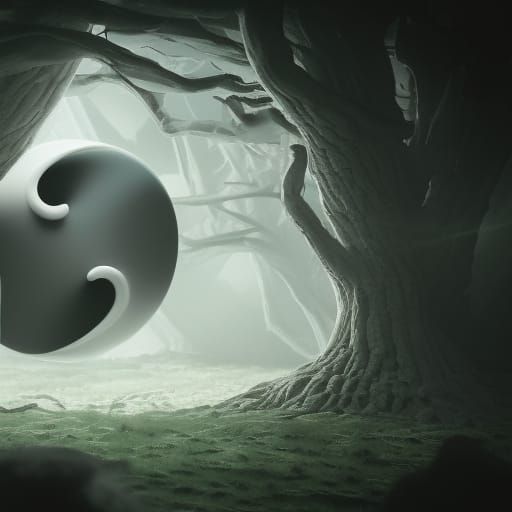 wonderful yin yang 8k resolution concept art dynamic lightin...
