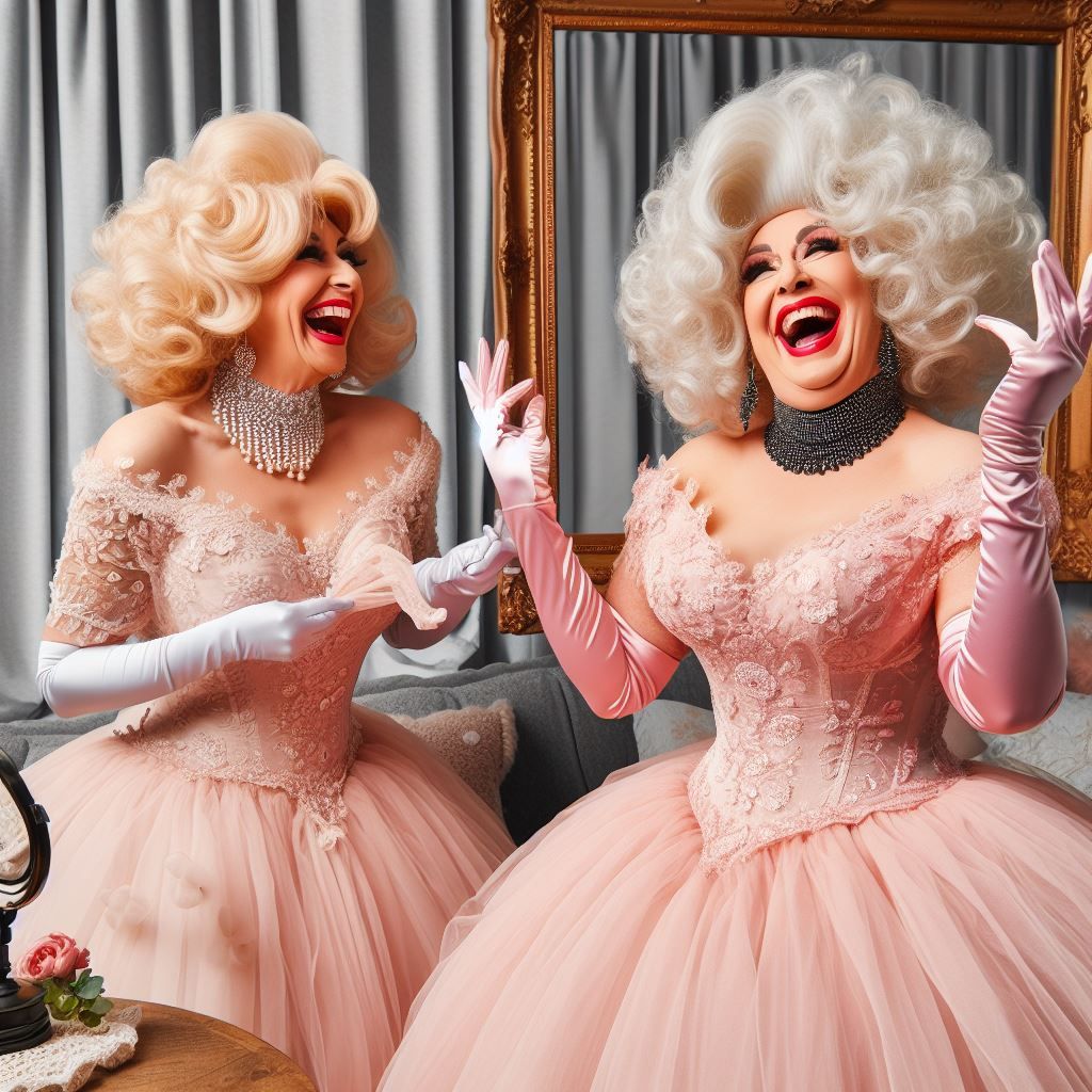 APRIL FOOLS DAY JOKING FUNNY PRANKS - POMPÖÖS Couture Living in a Satin Wonderland of Sissy Satin Dresses, Sissy Satin G...