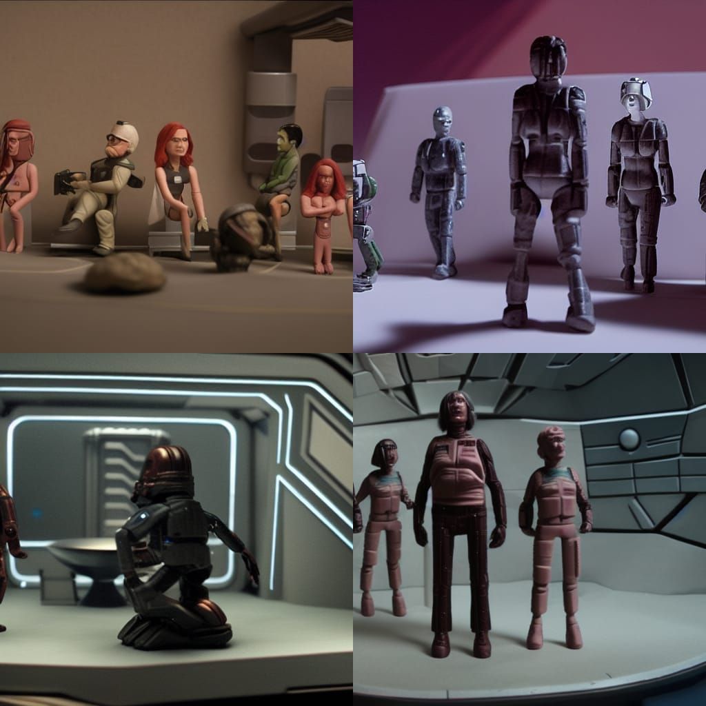 Battlestar galactica imagined as a claymation comedy series,...