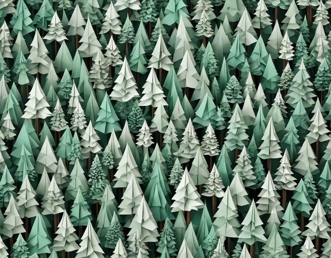 snowy sage green forest.