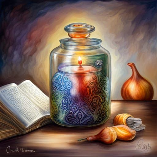 jar holding Candle of Sacred Energy