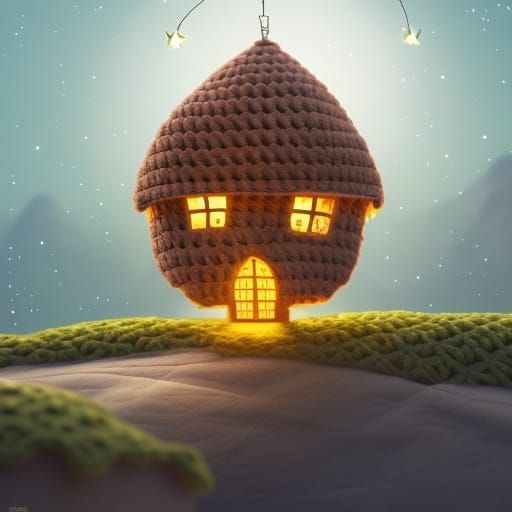 Crochet corn that is also a house