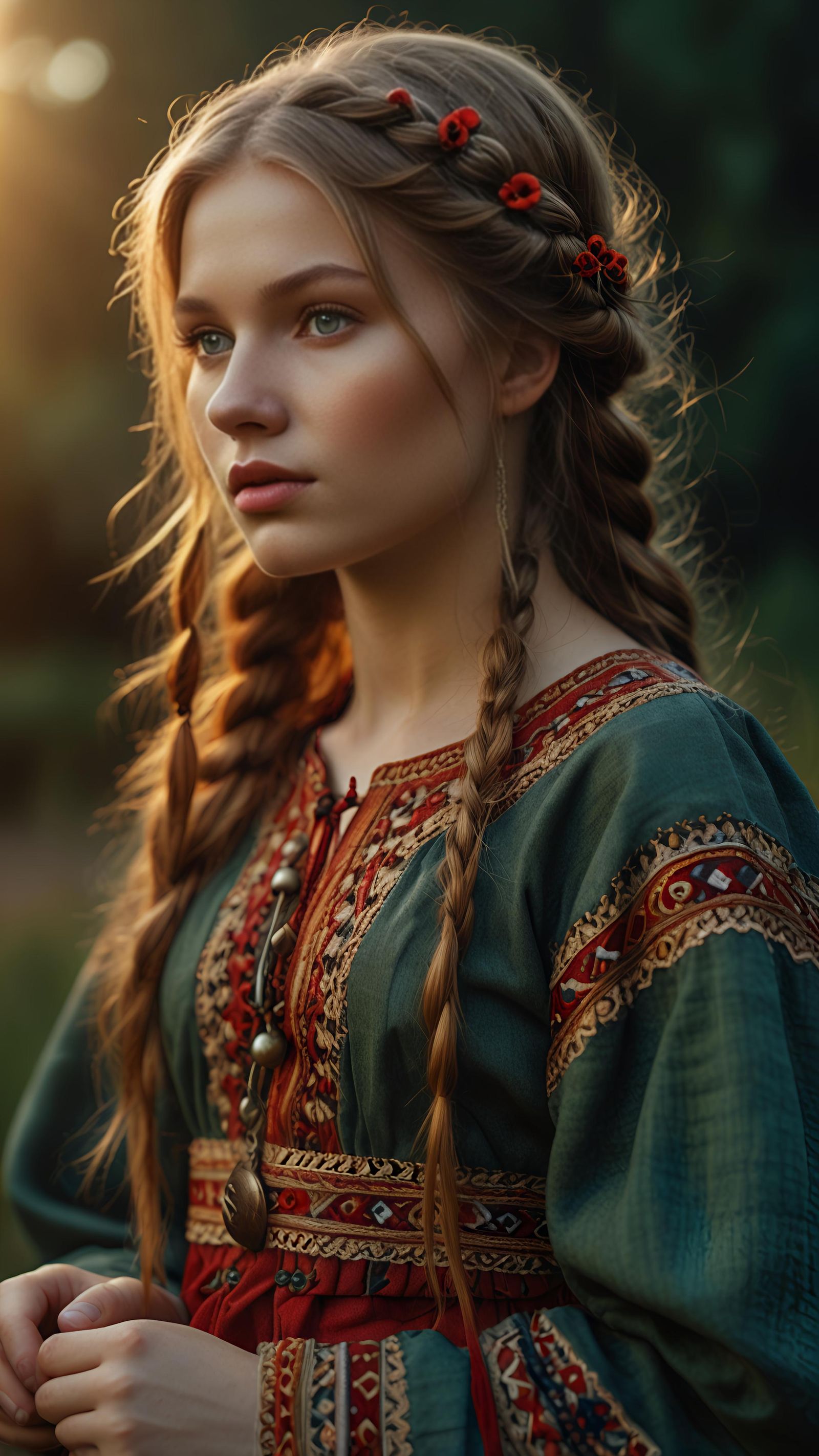 Девушка славянской внешности с русыми волосами