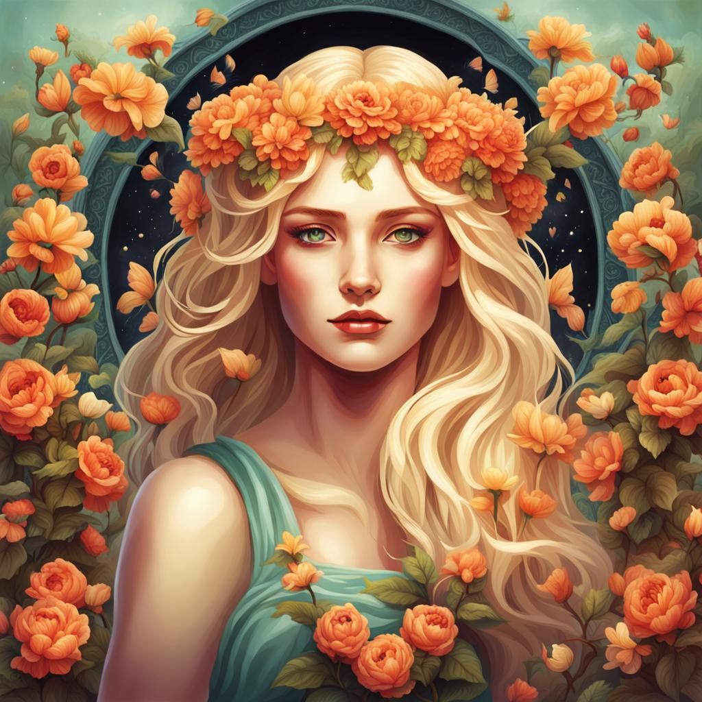 Persephone Goddess of Spring - AI Generated Artwork - NightCafe Creator