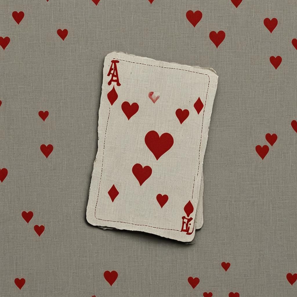 ace of hearts in a shirtsleeve