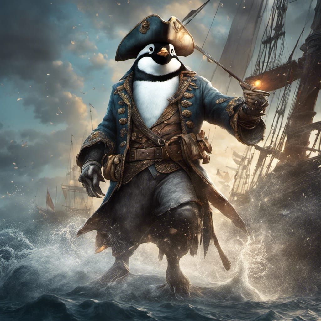 Penquin pirate  by @Simola Euforia Ufo