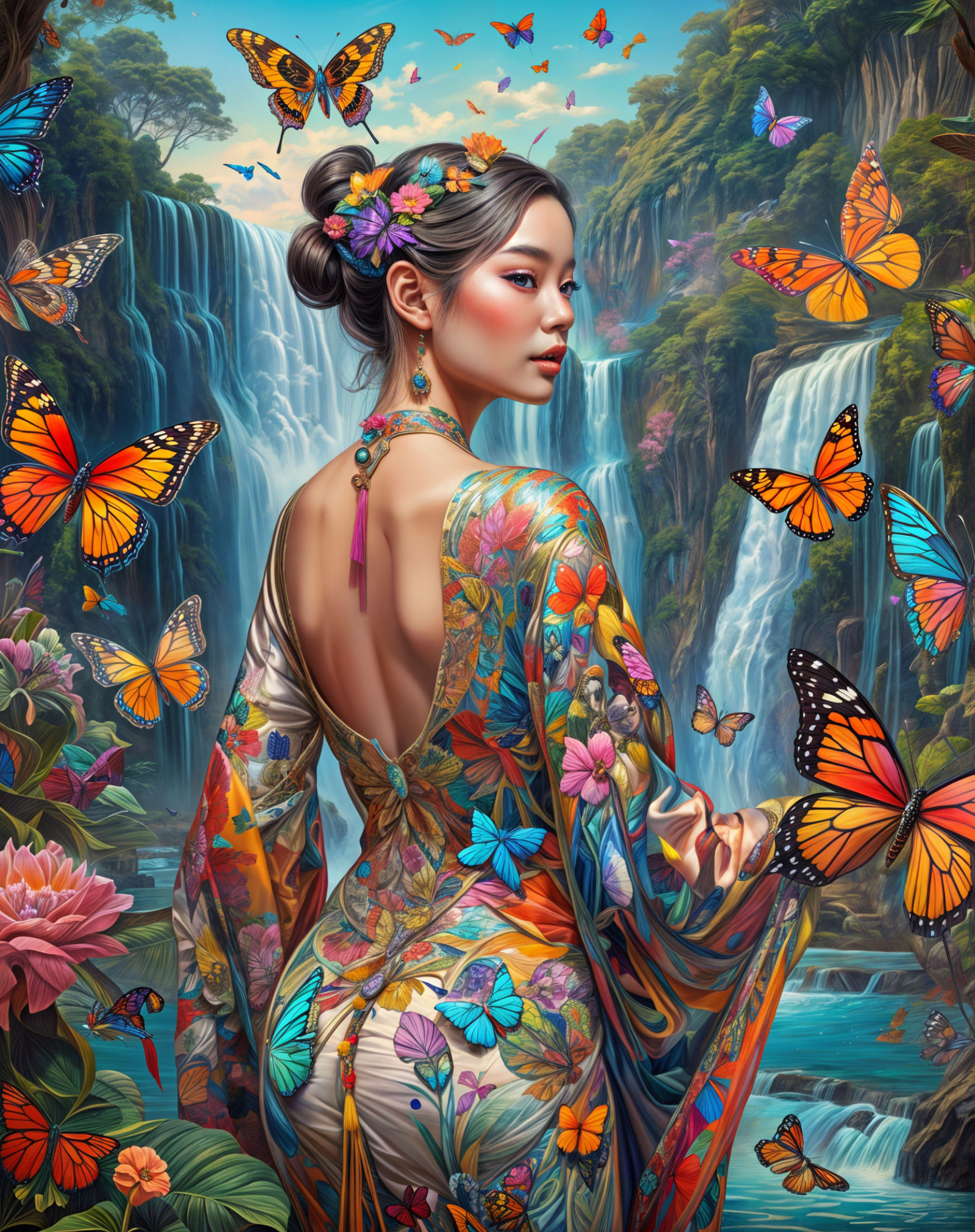 Woman in beautiful landscape I