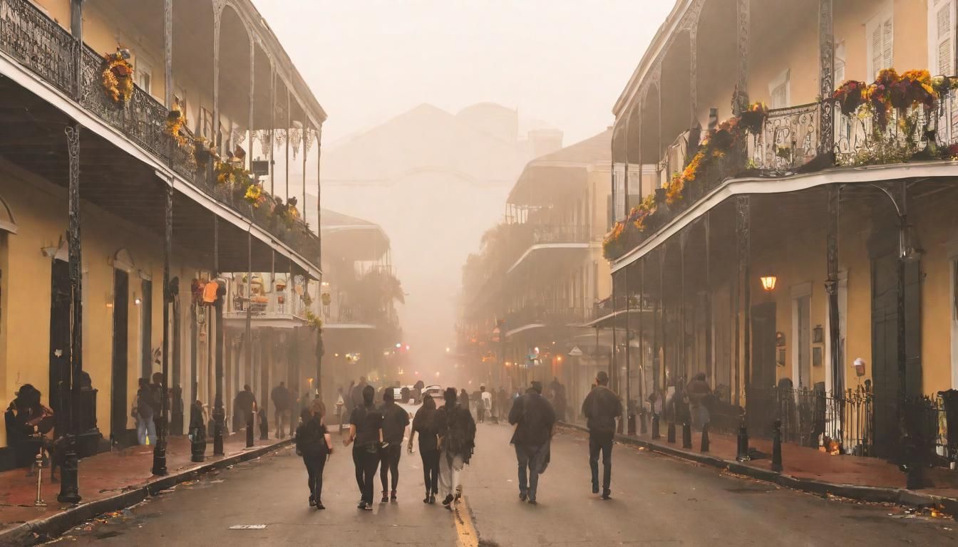 Day of the dead celebration down in the french quarter