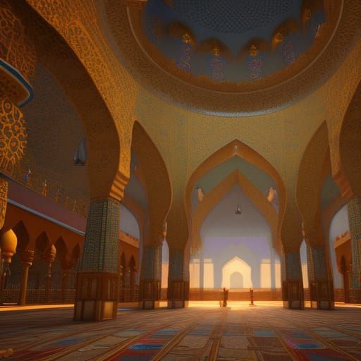 In mosque Friday