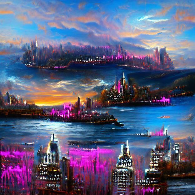 New York Skyline in alternative reality