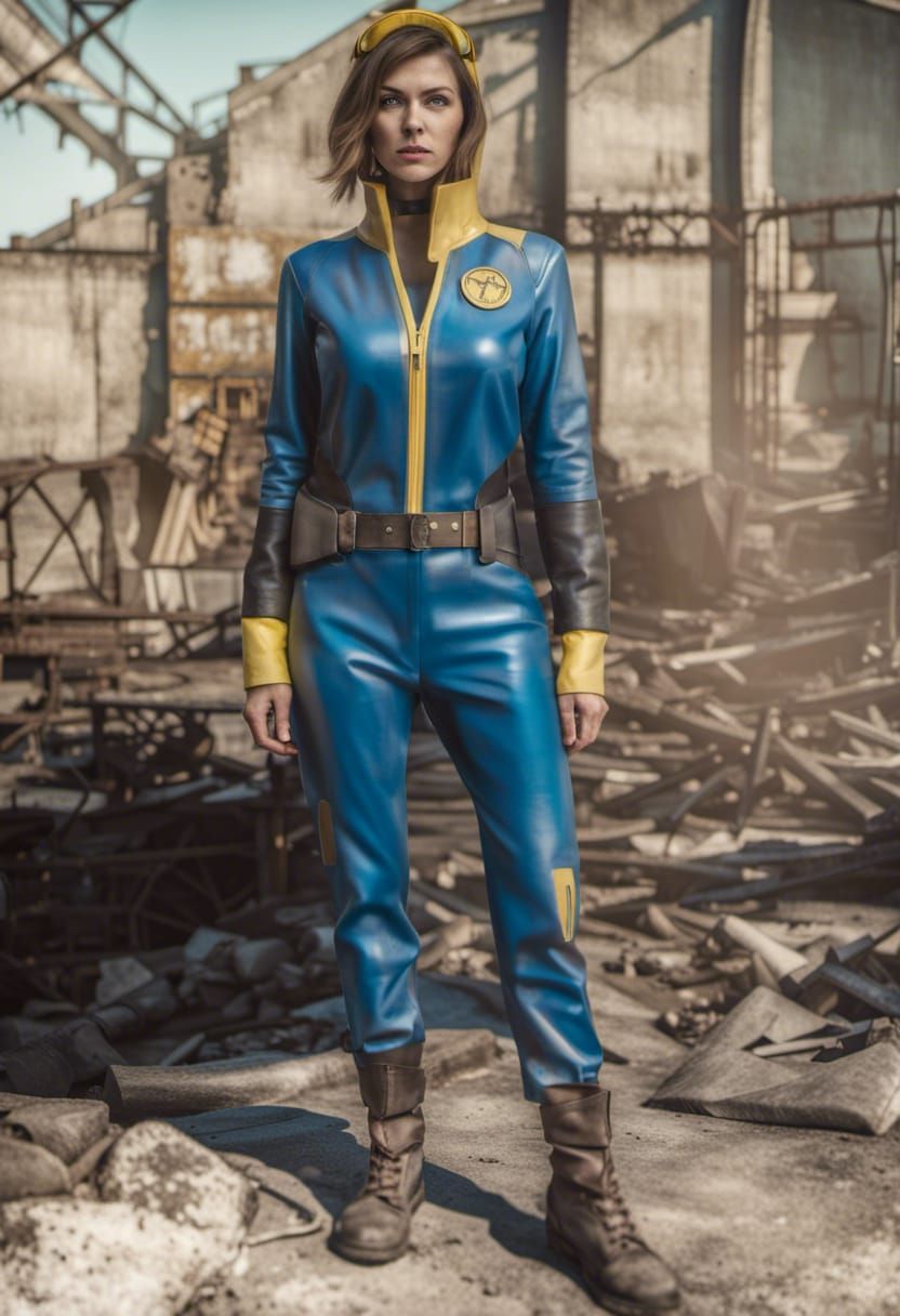 Beautiful attractive woman wearing a fallout vault suit inspired by fallout  4 and fallout 76 in an apocalyptic wasteland 4K 8K resolution DS... - AI  Generated Artwork - NightCafe Creator