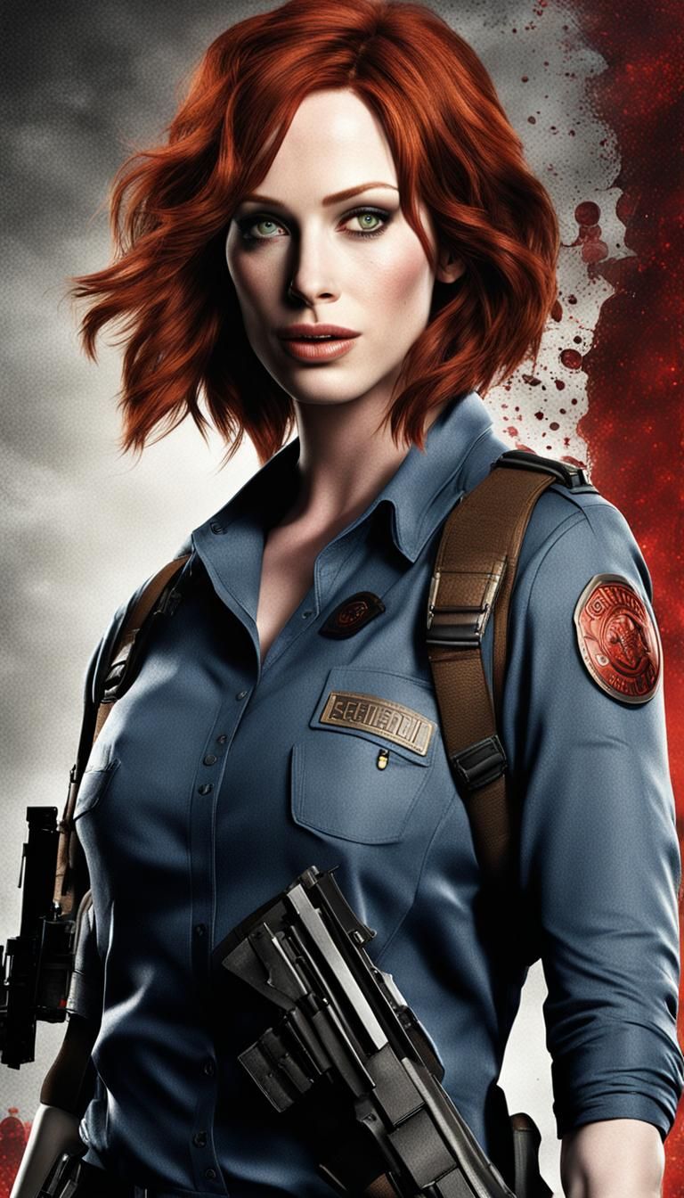 Christina Hendricks as Claire Redfield in Resident Evil 6 - AI ...