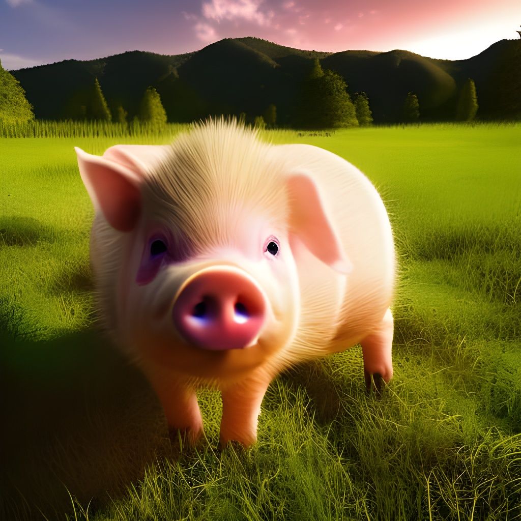 cute pig - AI Generated Artwork - NightCafe Creator