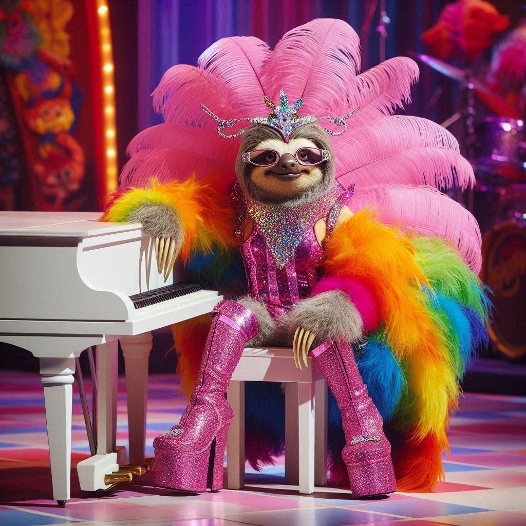 Slothton John, in the Muppet Show 1977