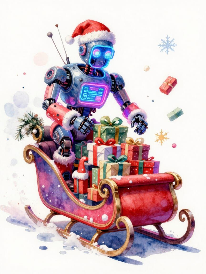 Retro-Futurism Santa  by @Kosh