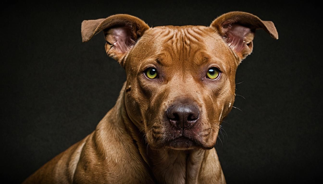 Rednosed Pitbull - AI Generated Artwork - NightCafe Creator